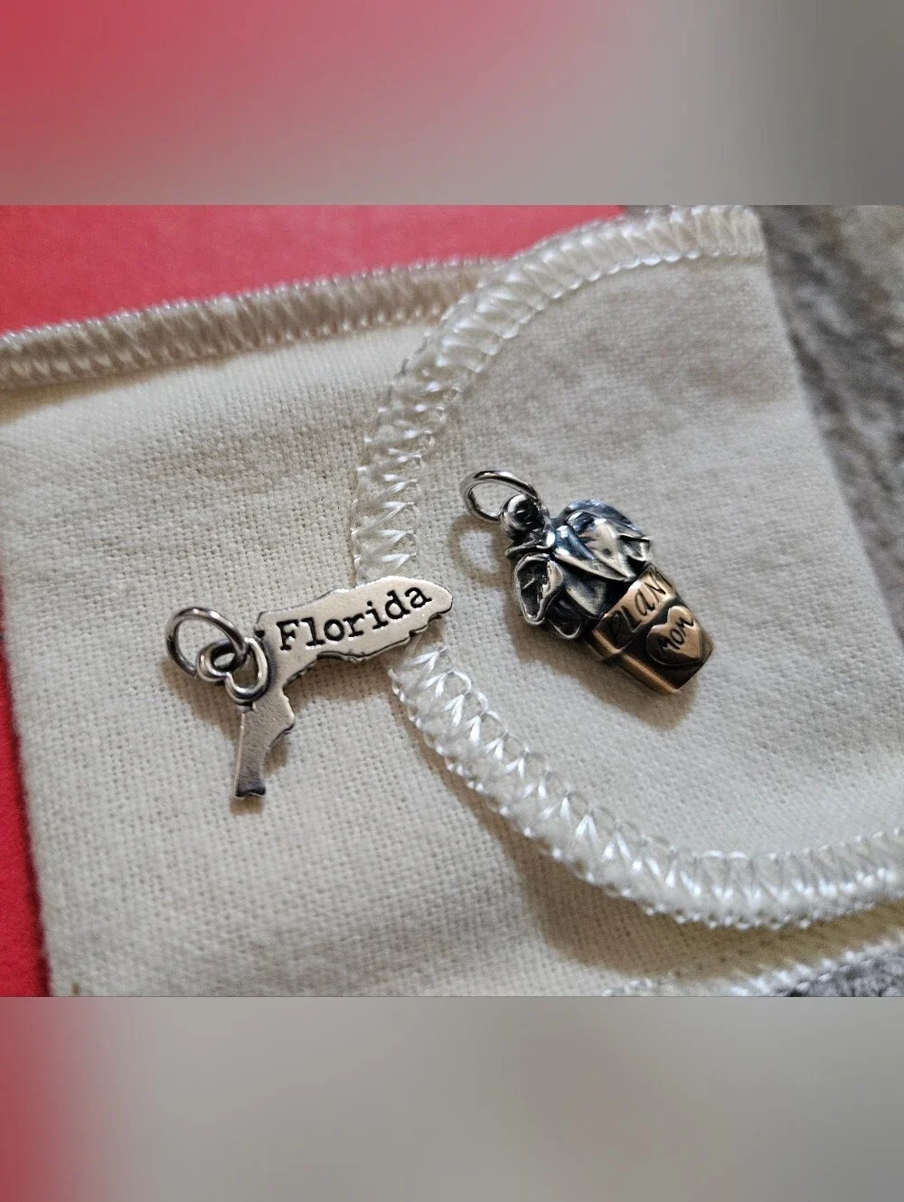 James Avery Sterling Silver Florida State & Mom Plant (New) Charms Bundle ✨️